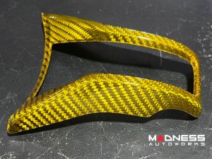 Alfa Romeo Stelvio Steering Wheel Trim - Carbon Fiber - Lower Spoke Trim - QV Model - 2020+ models - Yellow Candy Alfa Romeo Stelvio Steering Wheel Trim - Carbon Fiber - Lower Spoke Trim - QV Model - 2020+ models - Yellow Candy